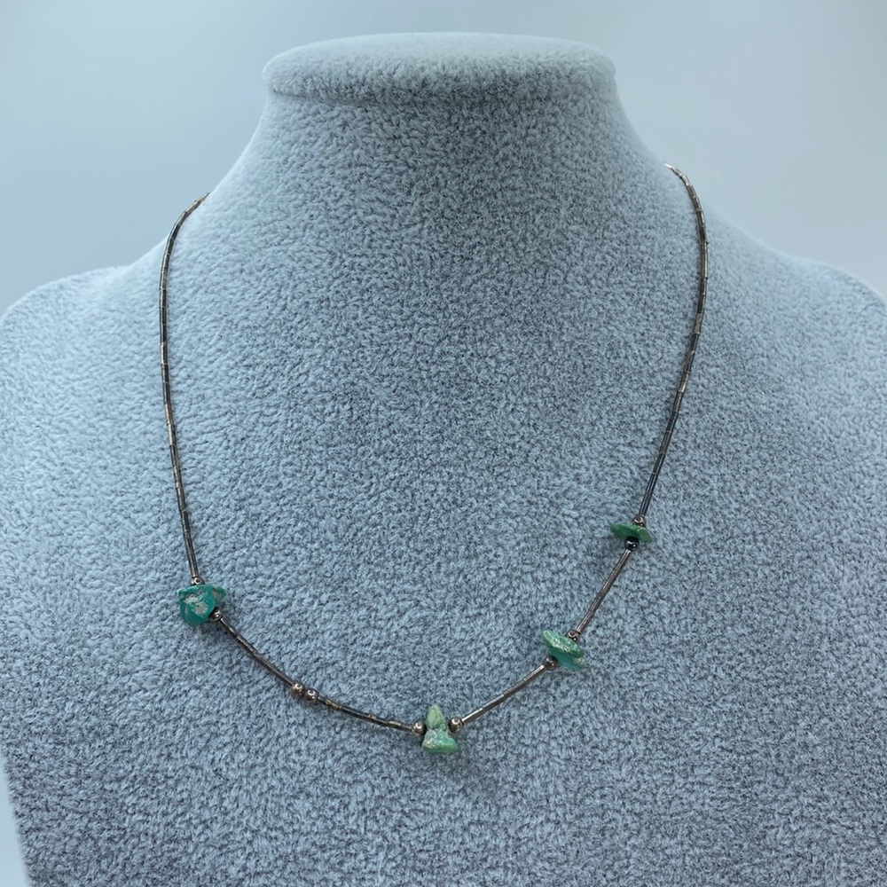 Vintage Turquoise Chip Necklace